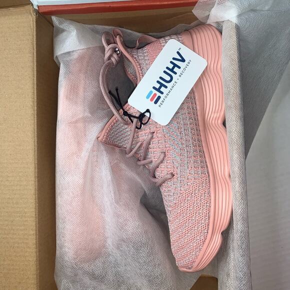 HUHV Flow 360 Ultra Cloud Runner‎ Shoes. Hibiscus (Pink) Grey. Women 13 Men 10 - Picture 12 of 15